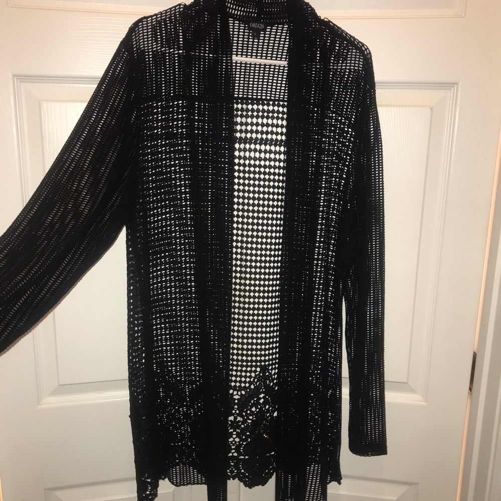 Sheer Beach cover-up with matching scarf